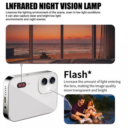 New 4K Digital Camera Night Vision Triple Lens 3Inch HD 64MP Touch Screen Entertainment Digital Camera OTG Transmission 3600mAh