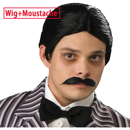Gomez Addams Cosplay Anime Morticia Costume Dress Halloween Carnival Outfit Adult Kid Coat Shirt Pant Tie Suit Party Uniform