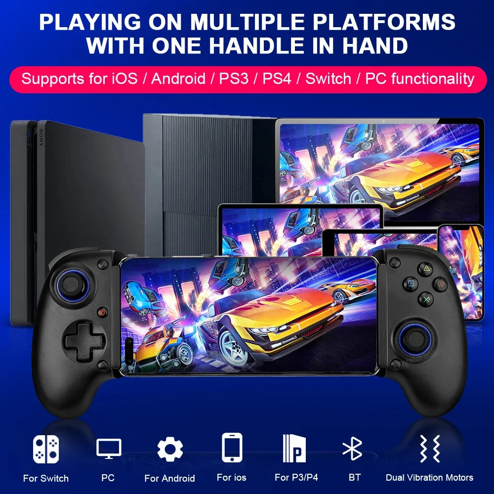 Hot Sale D10 D10S Stretching Cooling Wireless Game Controller For SWITCH/Android/Apple IOS Tablet /P3/P4/XBOX Gamepad Streaming