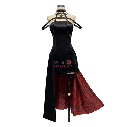 SBluuCosplay Yor Cosplay Anime Women Gothic Dress Forger Costume Black Dress Halloween Party Outfit for Women