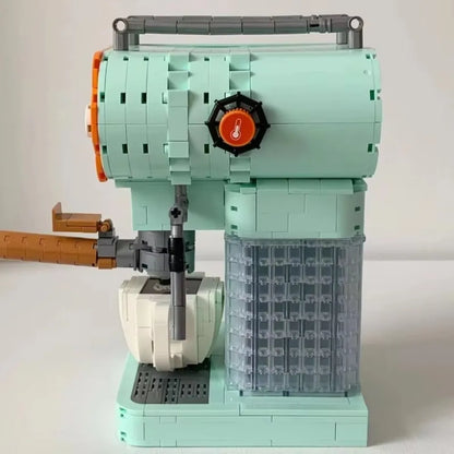 Classic Creative Coffee Machine Mini Diamond Model Building Blocks MOC Construction Bricks Collection Toy Children Xmas Gift