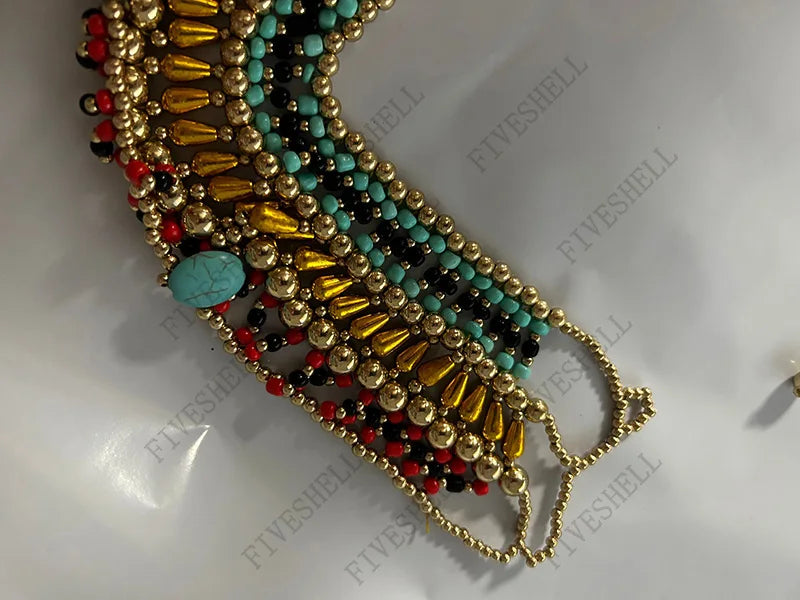 Cosplay Women Cleopatra Costume Egyptian Collar Necklace Design Costume Accessories Halloween