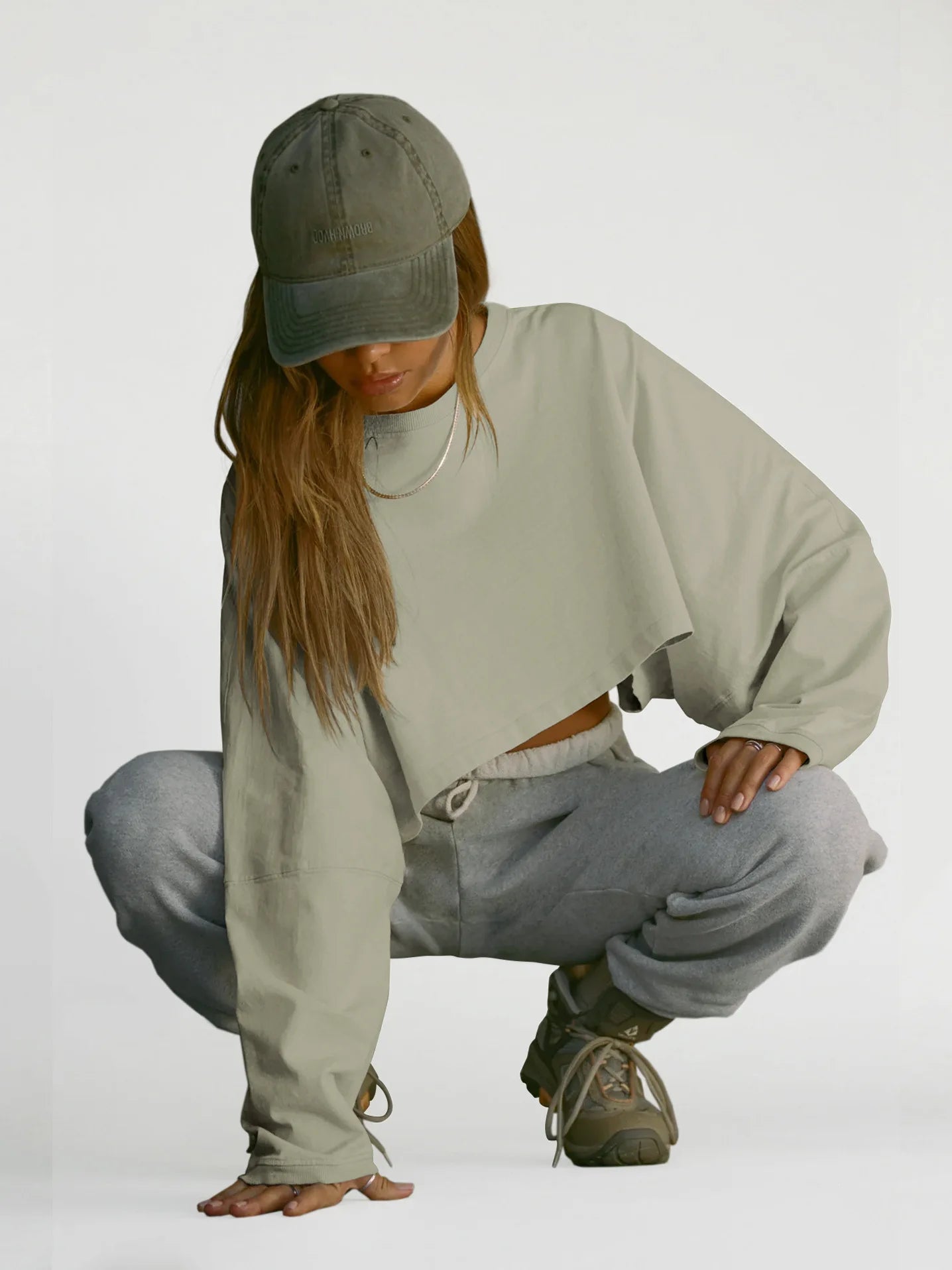 Autumn Winter Women's No Hat Hoodies Fashion O-neck Loose Long Sleeve Pullove Casual Workout Jogger Female Sexy Crop Sweatshirt