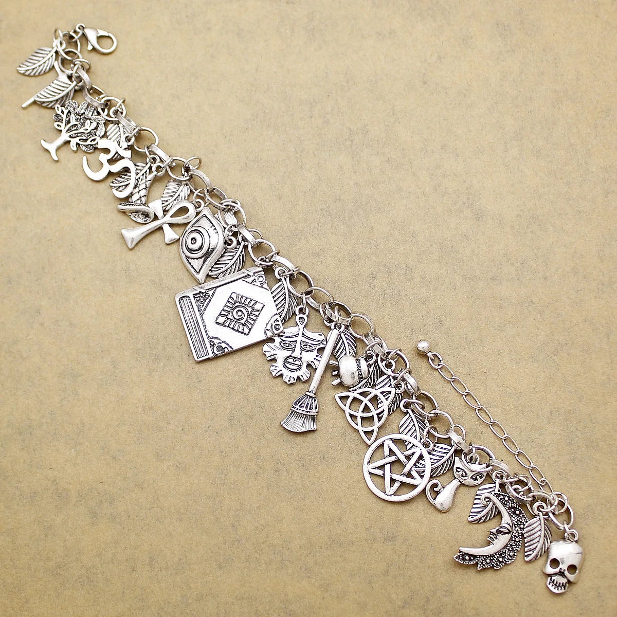 Women's Mythology Fairytale Bracelets Beads Charms Mermaid Seahorse Link Chain Crystal Bangle Armband Aesthetic Jewelry Vintage
