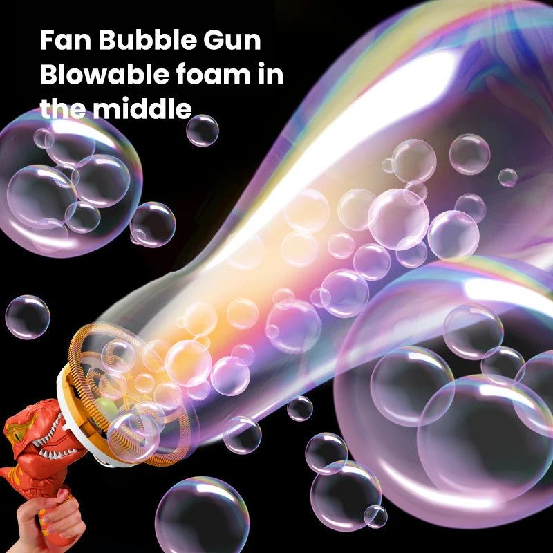 Kids Electric Bubble Machine Soap Bubble Portable Giant Dinosaur Bubble Blower Children Bubble Gun Maker Children Birthday Gift