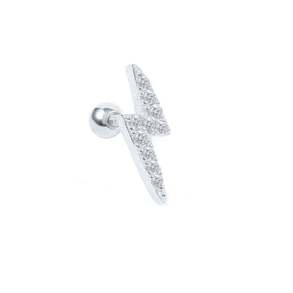 CANNER Pendientes Plata 925 Piercing Stud Earrings For Women Cubic Zirconia 925 Sterling Silver Cartilage Earring Jewerly 1pcs