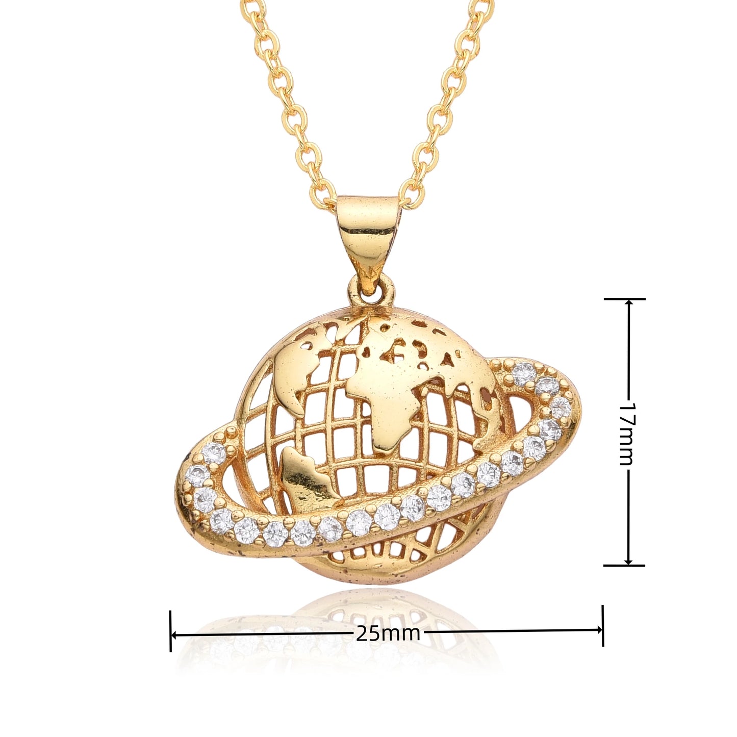 Y2K Gold Color Saturn Charms Micro-inlaid CZ Necklace for Women Planet Choker Chain Pendant DIY Jewelry Christmas Gift Wholesale