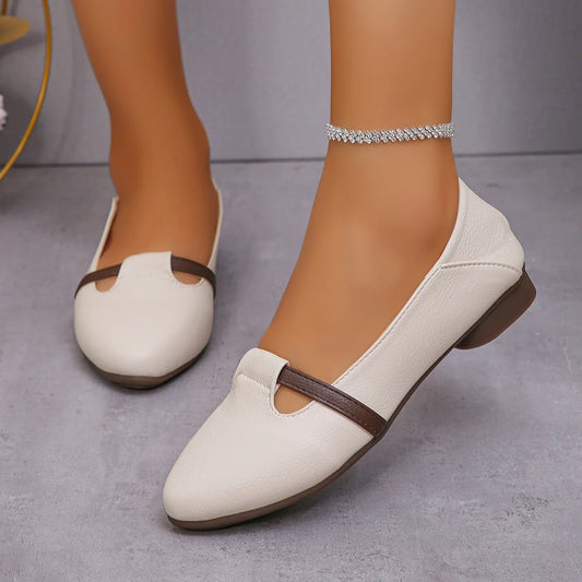 Women's Shoes 2024 Hot Sale Shallow Women's Flats Fashion Pointed Toe Dail Flats Women High Quality Plus Size Flat Low Heels