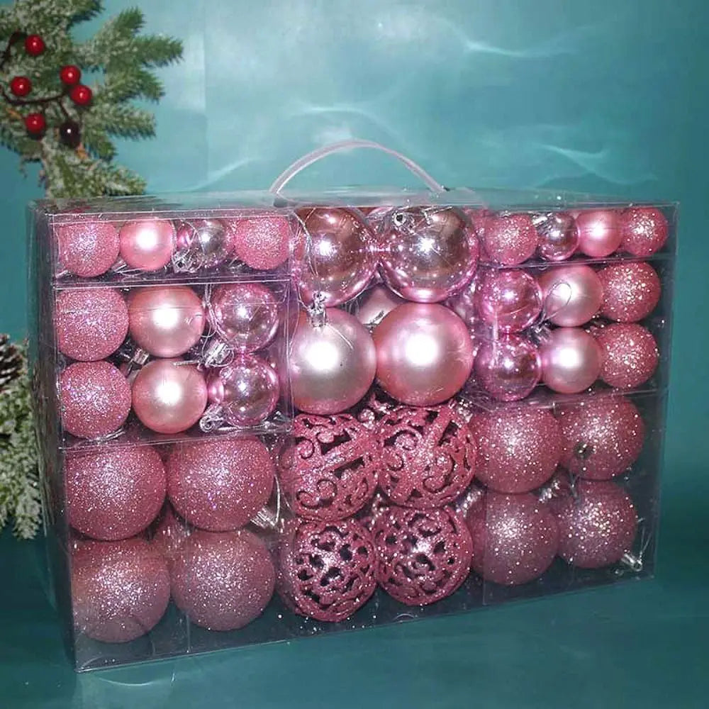 100pcs Christmas Decor Tree Xmas Balls Party Wedding Ornament Party Supplies Xmas Ornament Ball Xmas