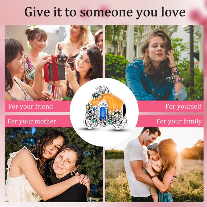 Halloween Christmas 925 Silver Charms Fit Original Bracelet For Women Jewelry Snow Christmas Tree Santa Claus