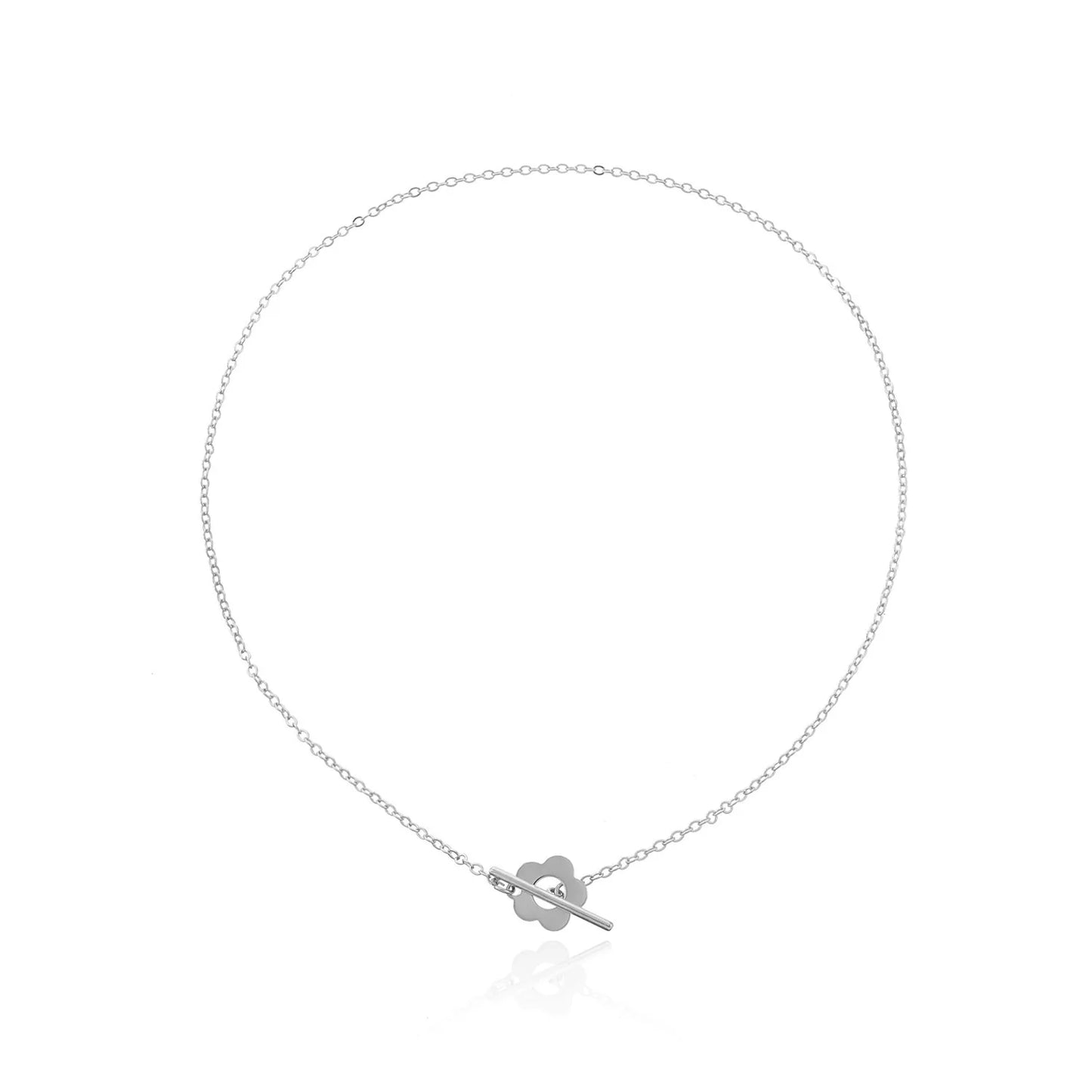2022  Luxury OT Flower Buckle Crystal Glass Bead Chain Choker Necklace for Women Charm Fashion Jewelry  Gift