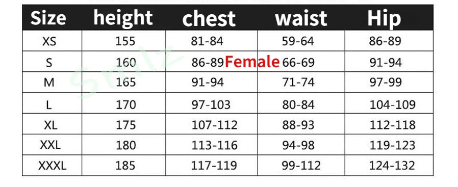 EtherealBe size chart showing XS to XXXL height chest waist hip measurements for Wednesday Addams cosplay dress for women