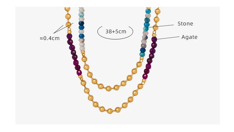 Gorgeous Purple Beaded Necklace for women Copper Nature Agate Chain Charm Jewelry Wholesale