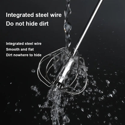 Stainless Steel Egg Beater Durable Semi-Automatic Mixer for Effortless Egg Cream Mixing Stirring and Beating for Kitchen Baking