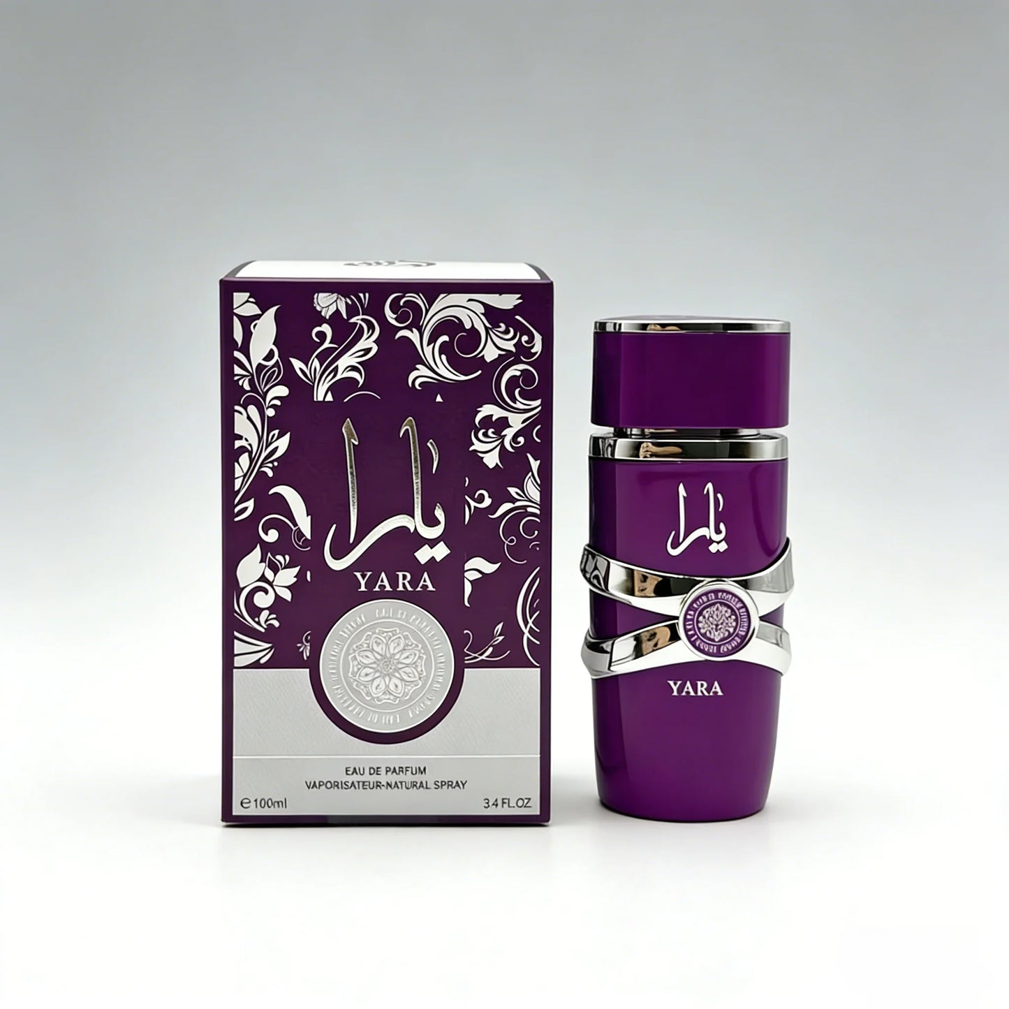 Lattafa Yara Purple Vanilla Fruity Citrus Floral Eau de Parfum Long-Lasting Fragrance for Women 3.40 Ounce / 100 ml