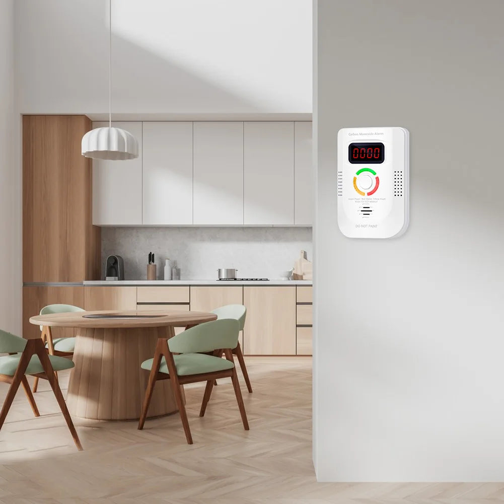 Plug-in Combustible Gas Leak Detector Monitor Sound Light Warning CO Leak Detector Combustible Gas Smoke Alarm for Kitchen Home