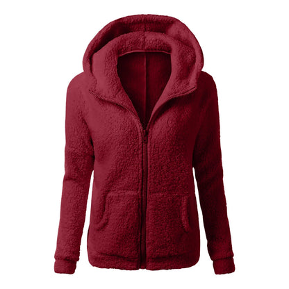 Plush Jacket Women Zip Up Hoodies Lightweight Fleece Lined Fall Winter Coats Comfy Warm Jackets Trendy Rain Jacket Coats