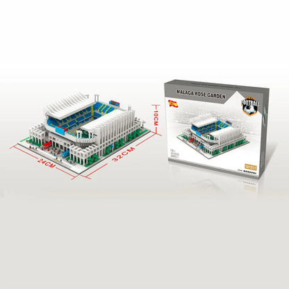 Madrid Style Soccer Stadium Model Micro Mini Diamond Block Kit Kids Adult Assemble Barcelona Football Field Brick Set Puzzle Toy