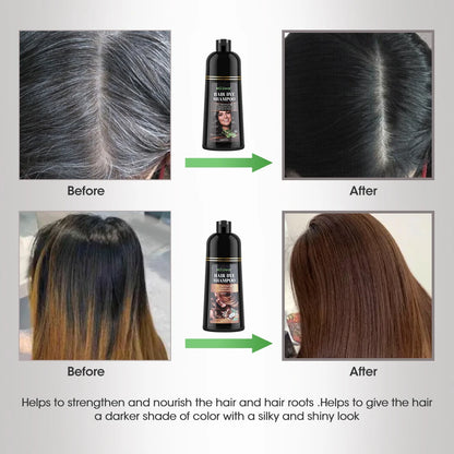 500ml Natural Plant Conditioning Hair Dye Black Shampoo Fast Dye White Grey Hair Removal Dye Coloring Black Hair