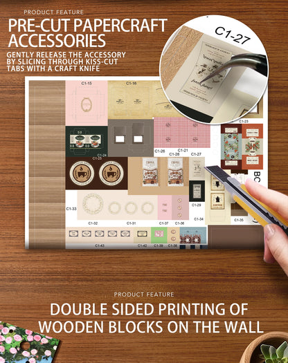 Handmade Wooden Miniature Doll House Kit 3D Puzzle Assembled Building Model Kit With LED Light DollHouses Toy For Christmas Gift