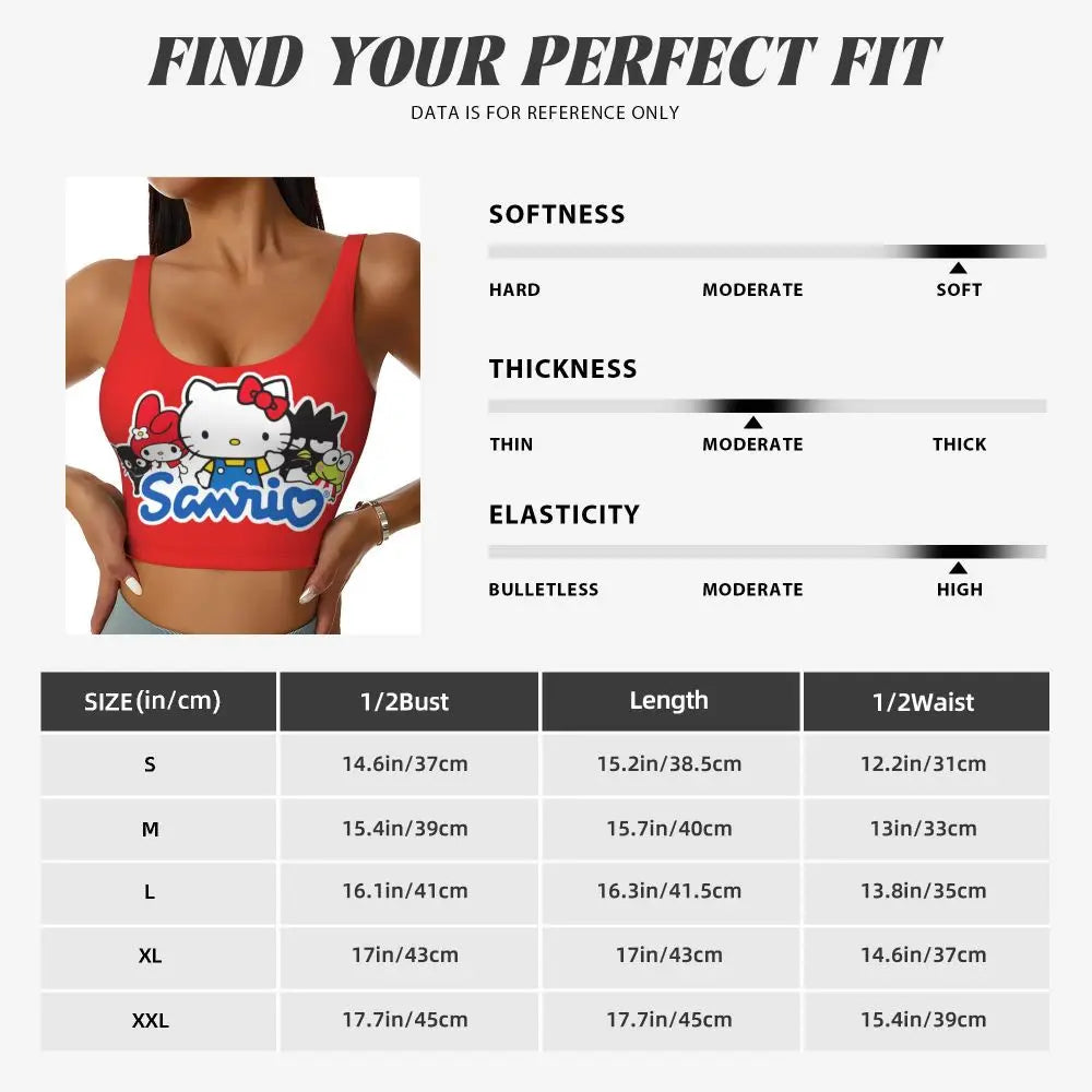 EtherealBe Hello Kitty Sports Bra for Women