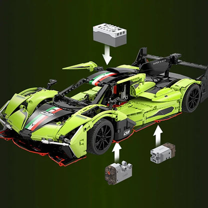 Racing Car Phantom wing sports car 1:10 Model 1817PCS Sport Race Cars Building Blocks Brick for Car Lovers Birthday Gift
