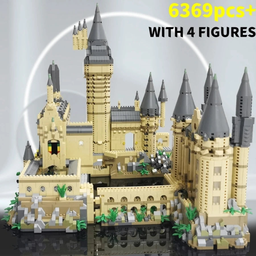 Creative Medieval Magic Castle MOC Micro Bricks School Architecture Palace Model Building Blocks Set Gifts for Kid Assembly Toys