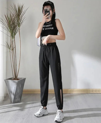 Harem Clothes Sweatpants Female Pants Joggers Fitness Black Jogging Trousers for Women with Pockets Sports Aesthetic G Slacks