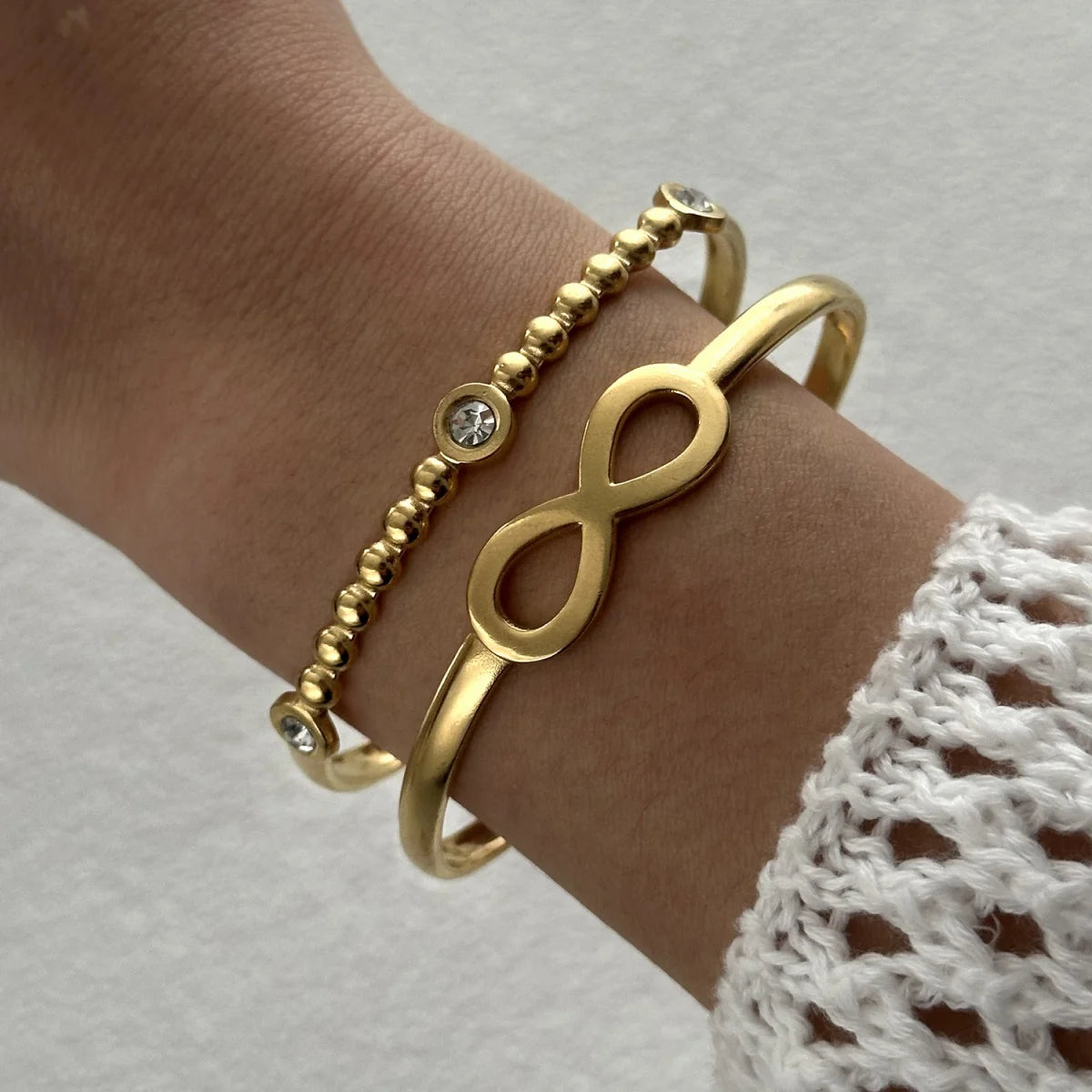 Exaggerated Metal Shell Starfish Flower Bangles Bracelets For Women Men Stainless Steel Fish Bow Heart Open Cuff Bangle Jewelry
