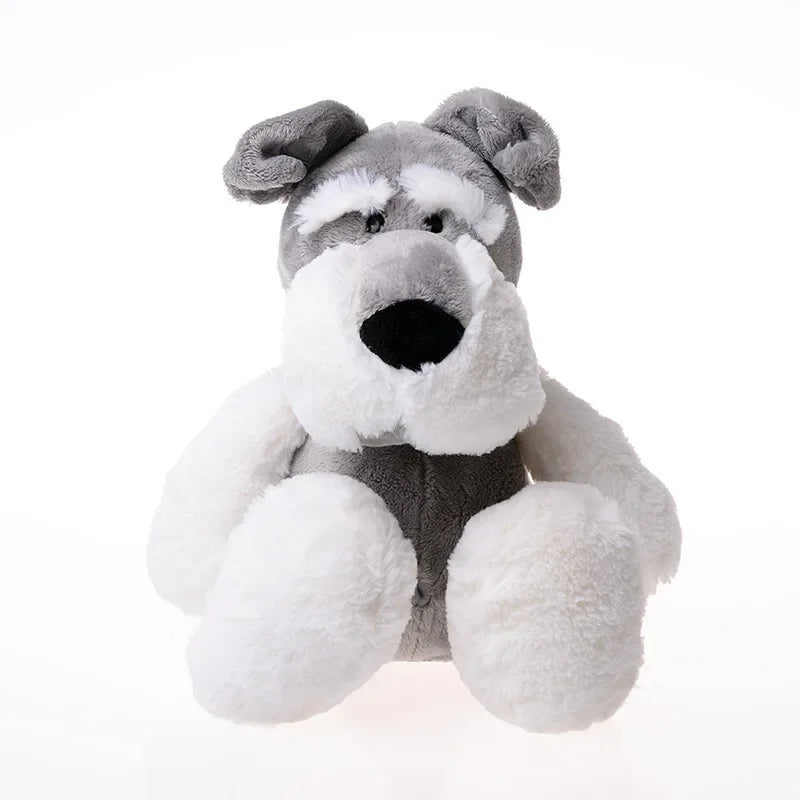 New 25/35cm Cute Plush Toy Jungle Brothers Schnauzer Dog Soft Plush Animal Toy Baby Comfort Doll Children Best Christmas Gift