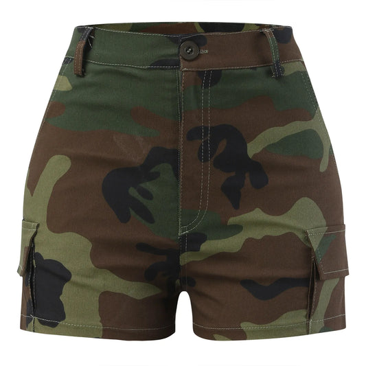 Summer Women Casual Shorts 2023 Mid Length Ripped Jean Shorts Camouflage High Waisted Denim Short Pants Trousers Shorts Ladies