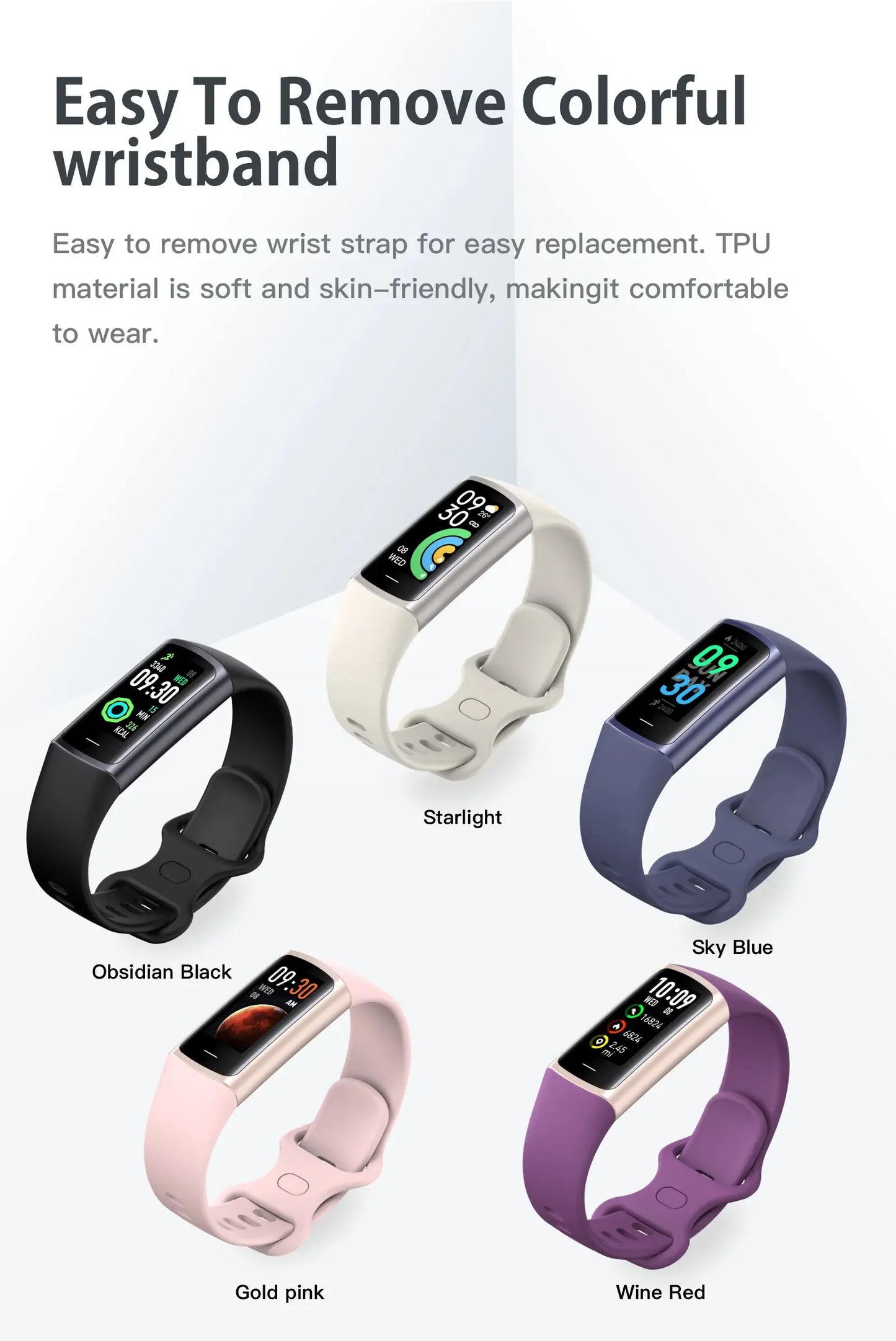 Smart Band 8 Pro Fitness Bracelet Wristbands Woman Pedometers For Walking Women'S Watches For Huawei Xiaomi Phone