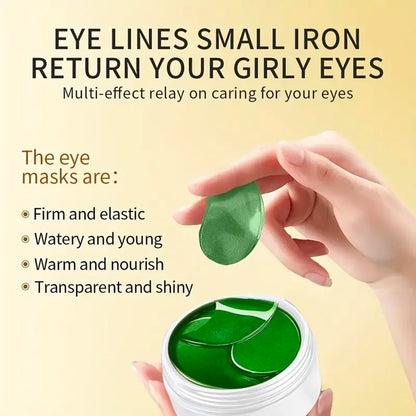 Seaweed EYE Mask 60PCS – Hyaluronic Acid Collagen Patches for Dark Circles,Puffiness, Natural,Non-Irritating,Certified Skincare