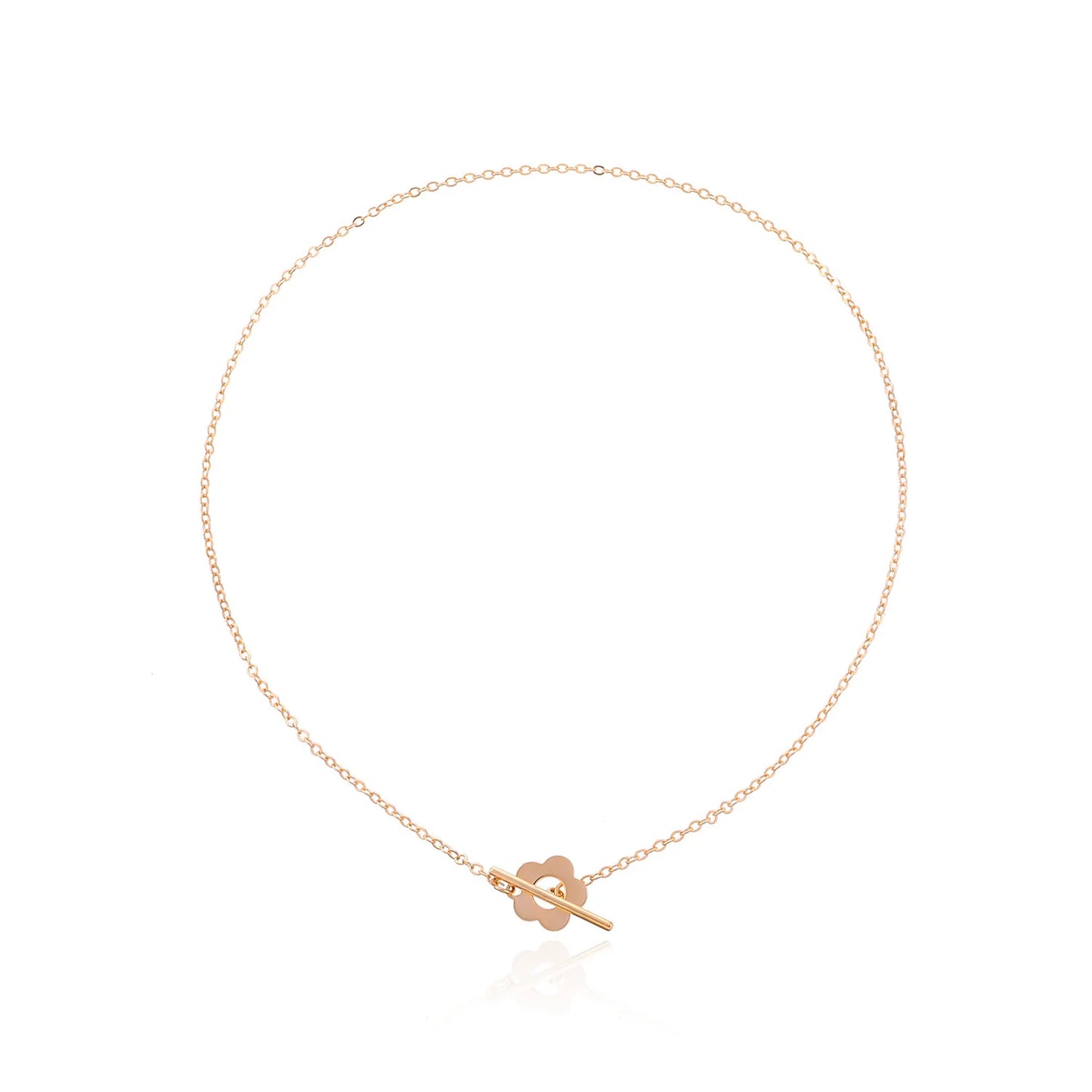 2022  Luxury OT Flower Buckle Crystal Glass Bead Chain Choker Necklace for Women Charm Fashion Jewelry  Gift