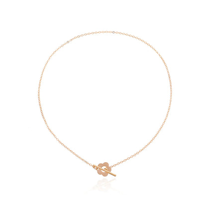 2022  Luxury OT Flower Buckle Crystal Glass Bead Chain Choker Necklace for Women Charm Fashion Jewelry  Gift