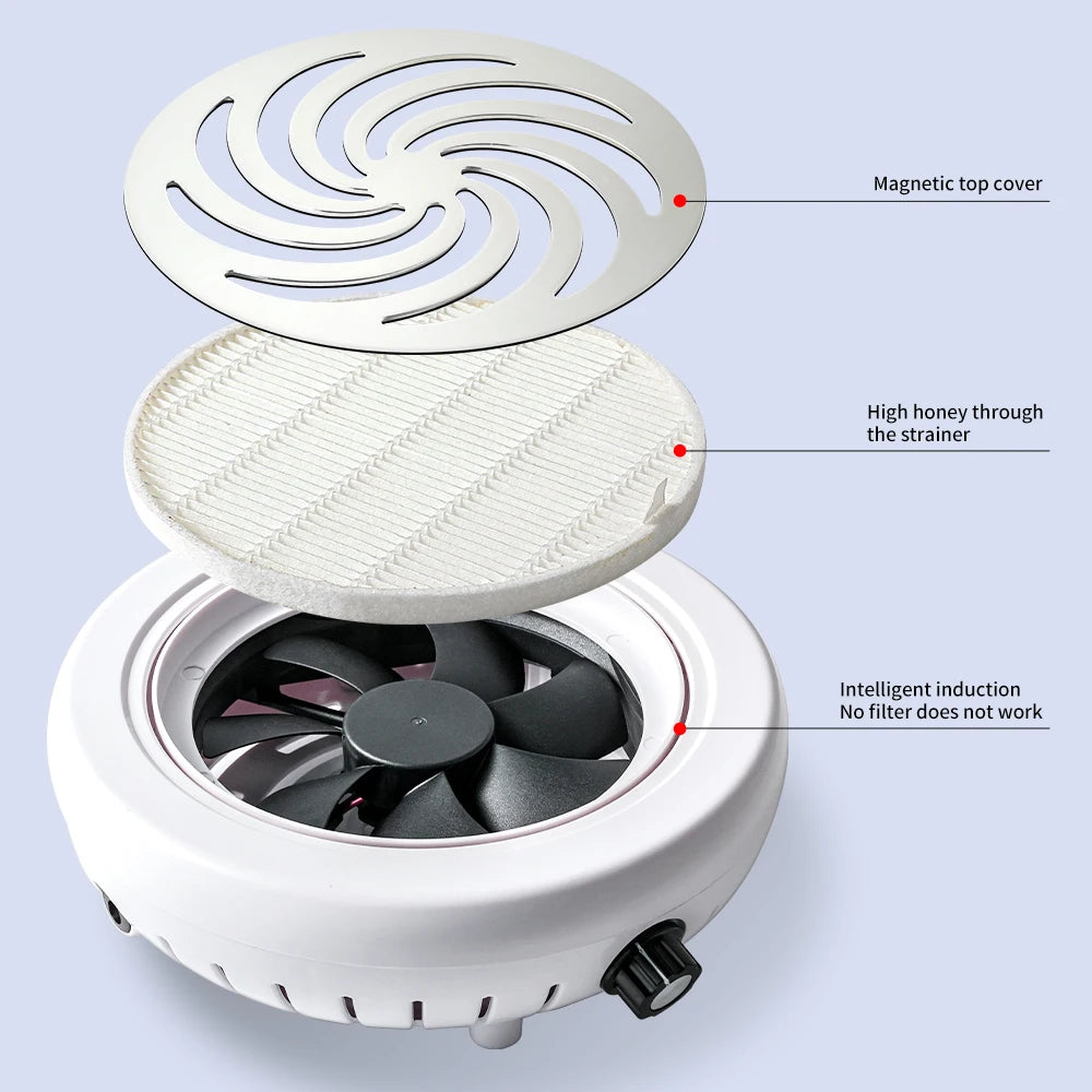 45000 RPM Super Suction Nail Dust Collector Powerful Nails Dust Extractor Nail Art Manicure Fan Vacuum Cleaner And Filter