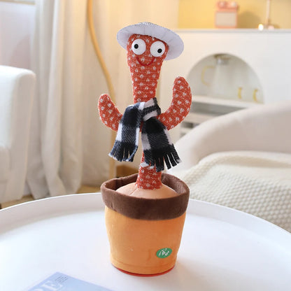 33cm Cactus Plush Toy Dancing Talking Cactus Lifelike Toy Kawaii Plush Glowing Cactus Doll Decoration Christmas Gift Collection