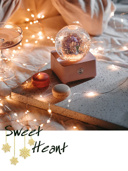 Unicorn Crystal Ball Music Box Snow Globe Night Lamp Birthday Gift for Girls Children Christmas Gift Music Crafts with Snowflake