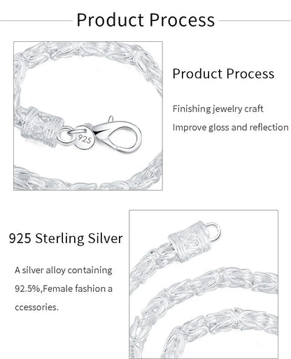 New listing 925 Sterling Silver 20 Inches 5MM Personalized Man Necklace Woman Fashion Charm Hip Hop Jewelry Christmas Gift