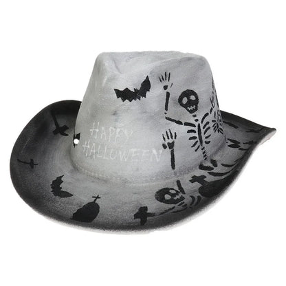EtherealBe Halloween Cowboy Hat for Adults - Spooky Style