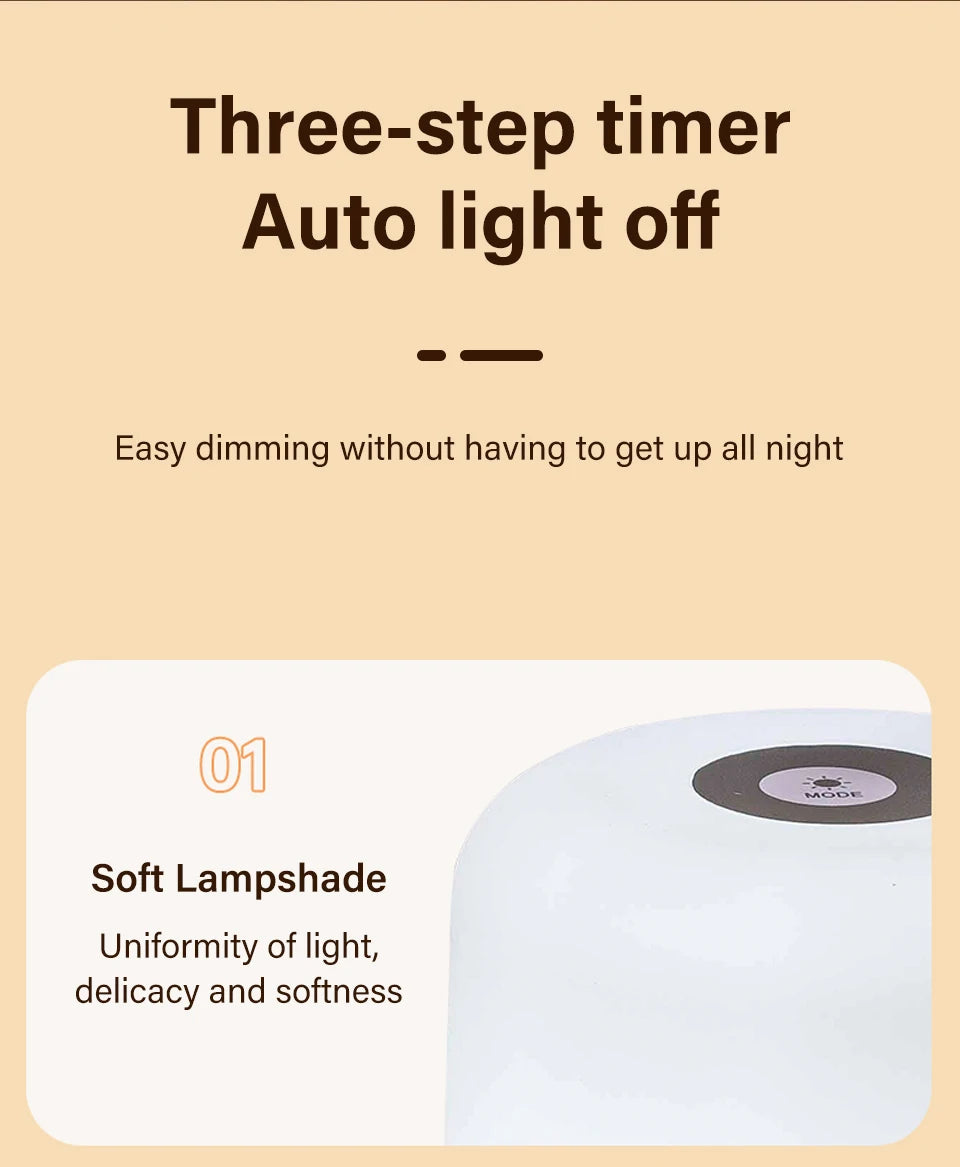 Touch LED Night Light USB Table Lamps Rechargeable Dimmable Bedside Light for Bedroom Decor Home Christmas Gift Child Night Lamp