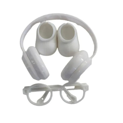 LABUBU clothes three piece set of headphones, glasses, and shoes, daily outfit matching, labubu accessories (without dolls)