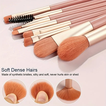 8/22/34Pcs Makeup Brush Set Portable Soft Eyeshadow Brushes Powder Foundation Brush Multipurpose Blending Cosmetic Beauty Tool