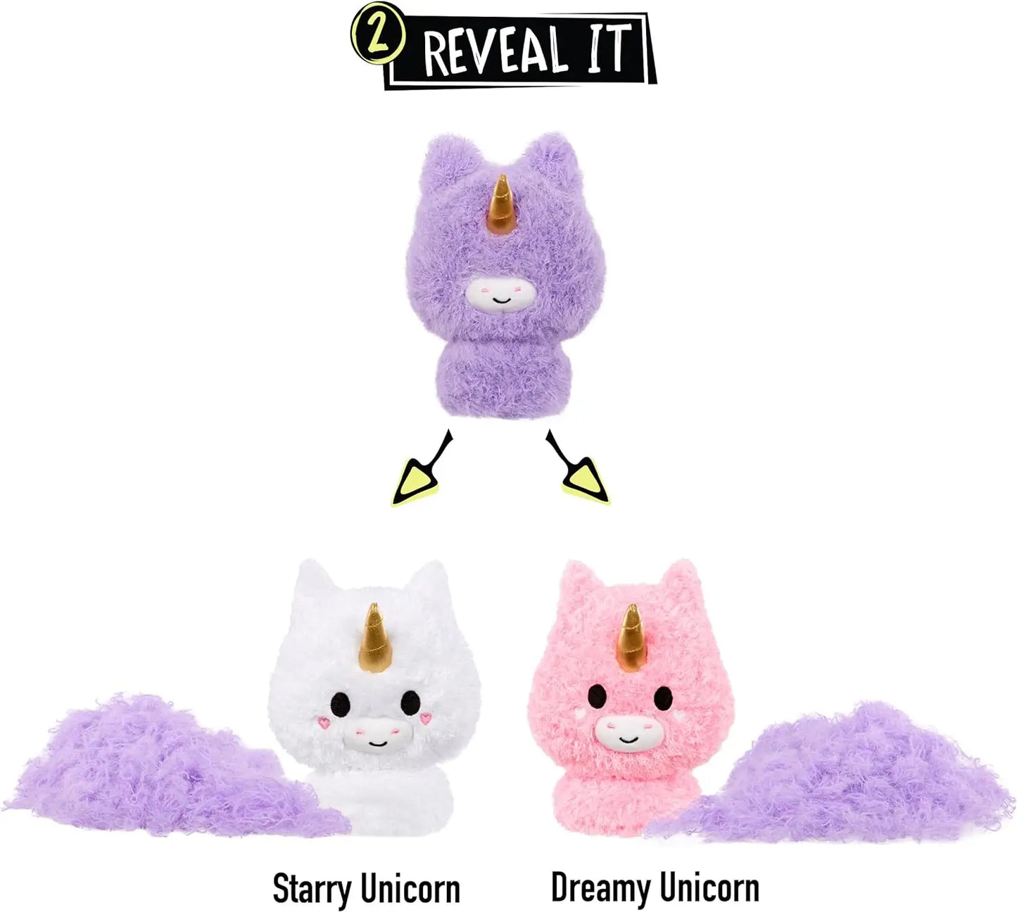 Original Fluffie Stuffiez Collectible Plush DIY Kids Toy UNICORN PANDA ICE RAINBOW Fur Pulling Soft Girl Toys Christmas Gift 1pc