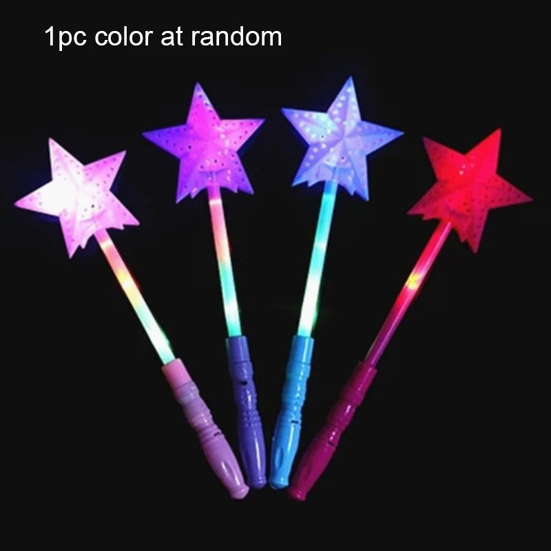 Glowing Magic Wand Flash Fairy Wand Children Kids Christmas Party Stalls Toys Halloween Small Gifts for Party Festival Bulk