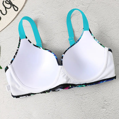 Women'S Push Up Print Bikini New European American Models Sling Underwear Vest Swimwear Beach Pool Bather Two-Piece Swimsuit
