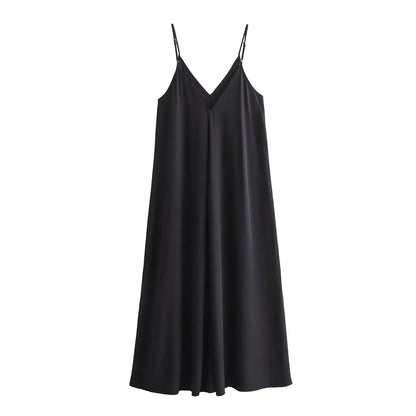 MUJER Black Slip Long Dresses for Women Red Draped Summer Dress Woman 2025 Sexy Backless Maxi Dress Women Summer Beach Dresses