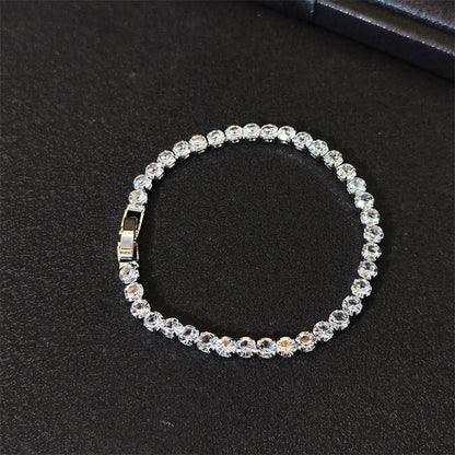 Luxury Blue Zircon 18K Gold Plated Women's Bracelet 2023 New Fashion Retro Zircon Bracelet Wedding Party Jewelry Gift
