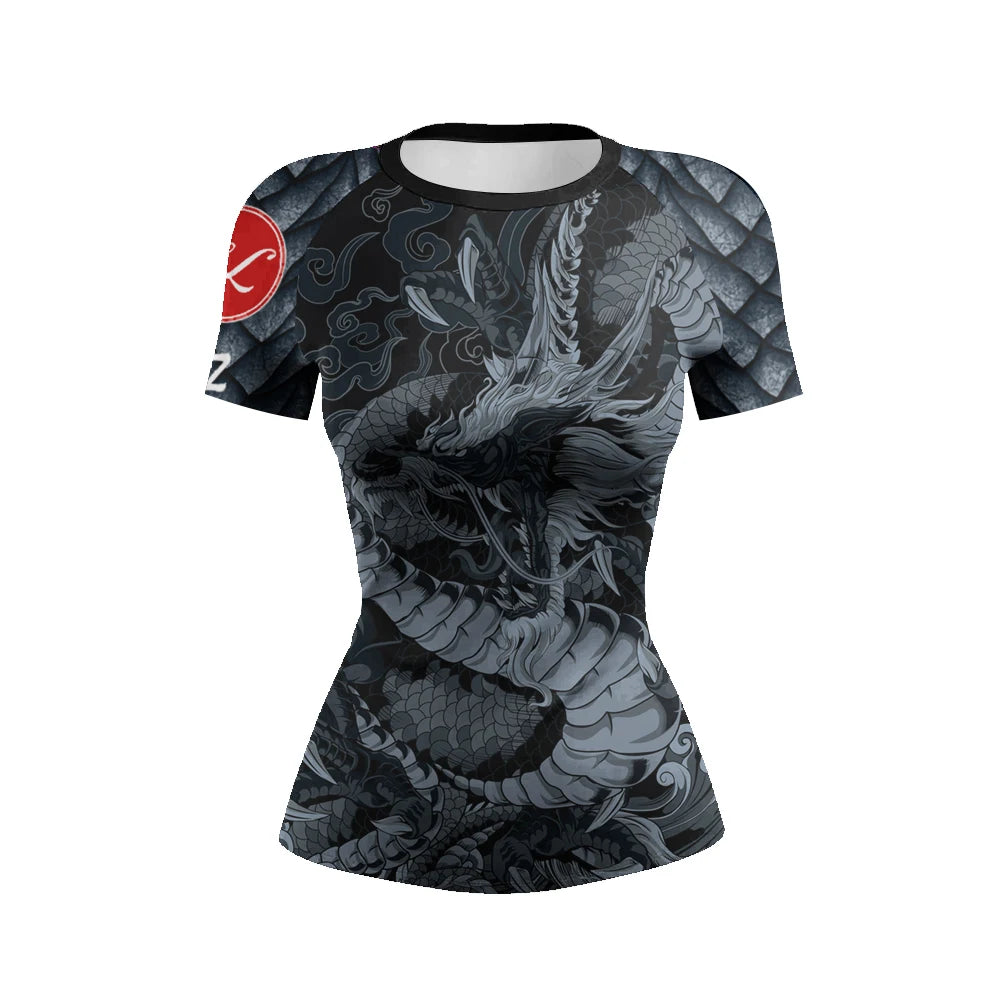 Compression Combat BJJ Rash Guards Grappling MMA Jiu Jitsu Rash Gurd Fight Wear Short Sleeves Quickly Dye Athletic t-shirts