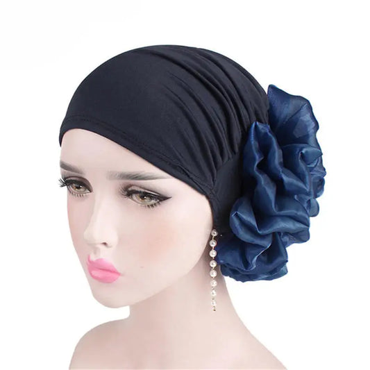 Women's Hats Spring Summer Floral Beanie Hat Muslim Stretch Turban Hat Cap Hair Loss Headwear Hijib Cap